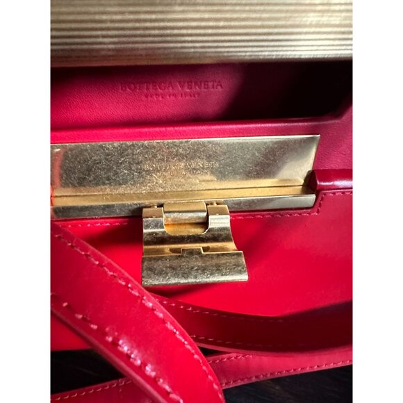 BOTTEGA VENETA Daisy Red Leather Cigarette Structured Crossbody Bag - Picture 8 of 13